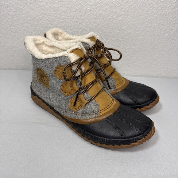 Sorel Shoes - Sorel Out N About Plus Duck Boots NL3150-052 Waterproof Wool Womens Size 9
